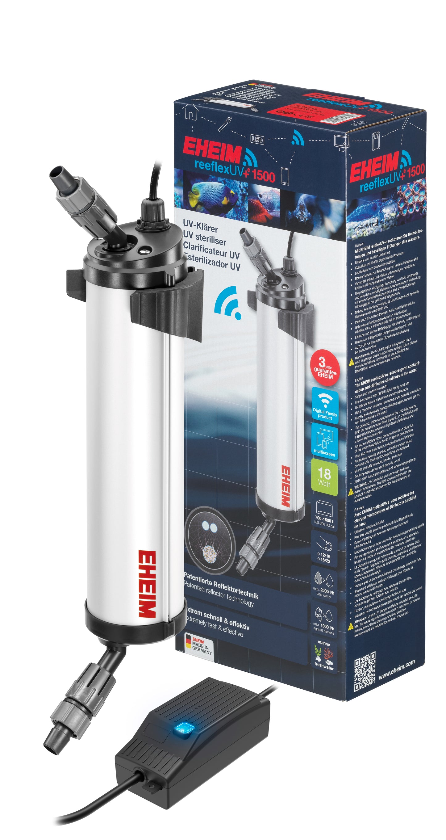 EHEIM reeflexUV 1500+e UV sterilizer