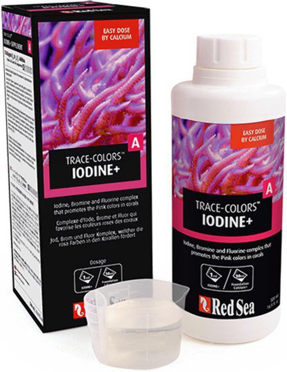 Red Sea Trace Colors Iodine+ (Coral Colors A) 500ml – Optimisation de la Pigmentation et du Métabolisme Corallien