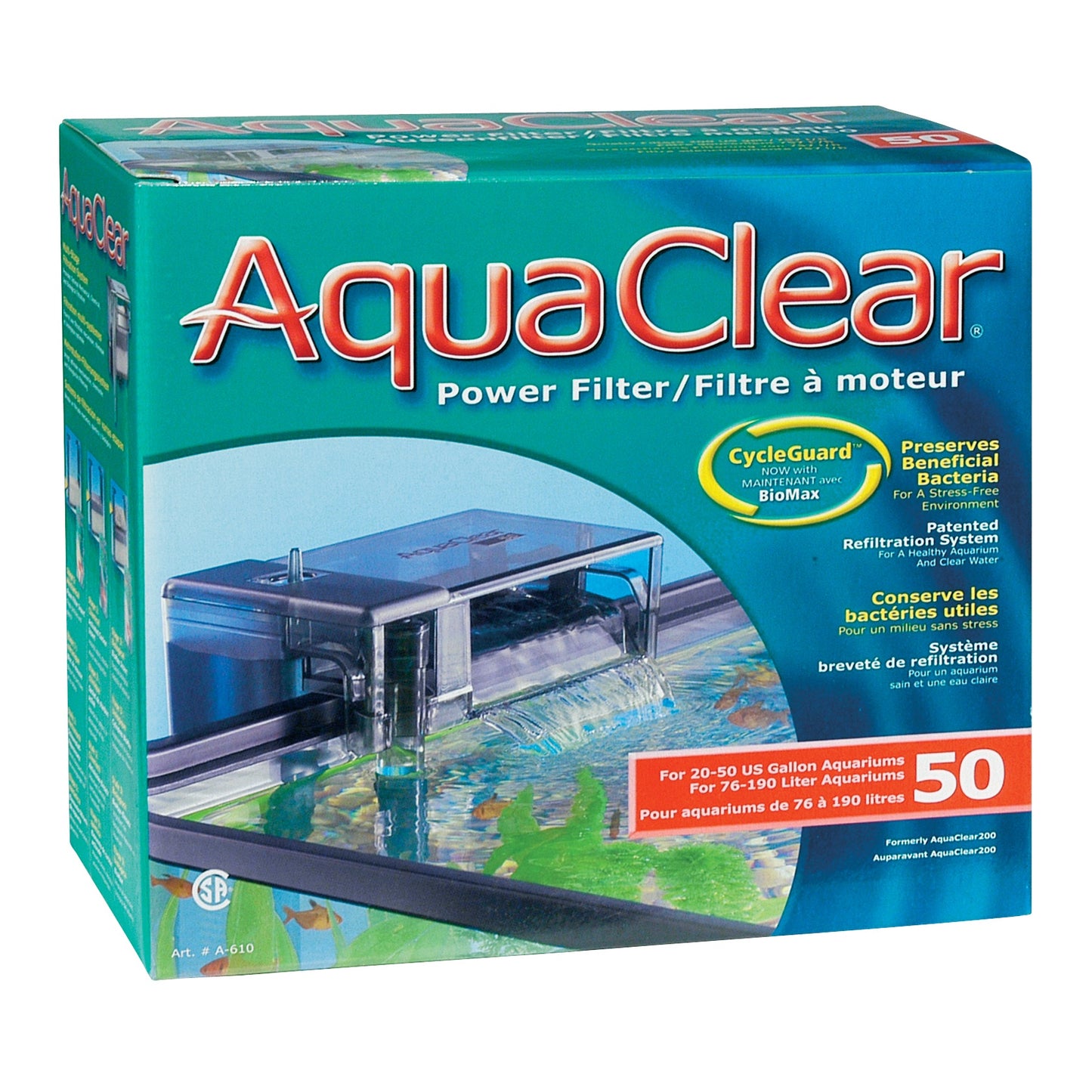 AquaClear 50 Power Filtre - 189 L (50 US Gal.)