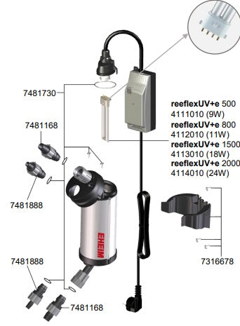 EHEIM reeflexUV 800+e UV sterilizer