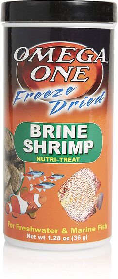 Crevettes de saumure lyophilisées Omega One 1,28 oz / 36 g