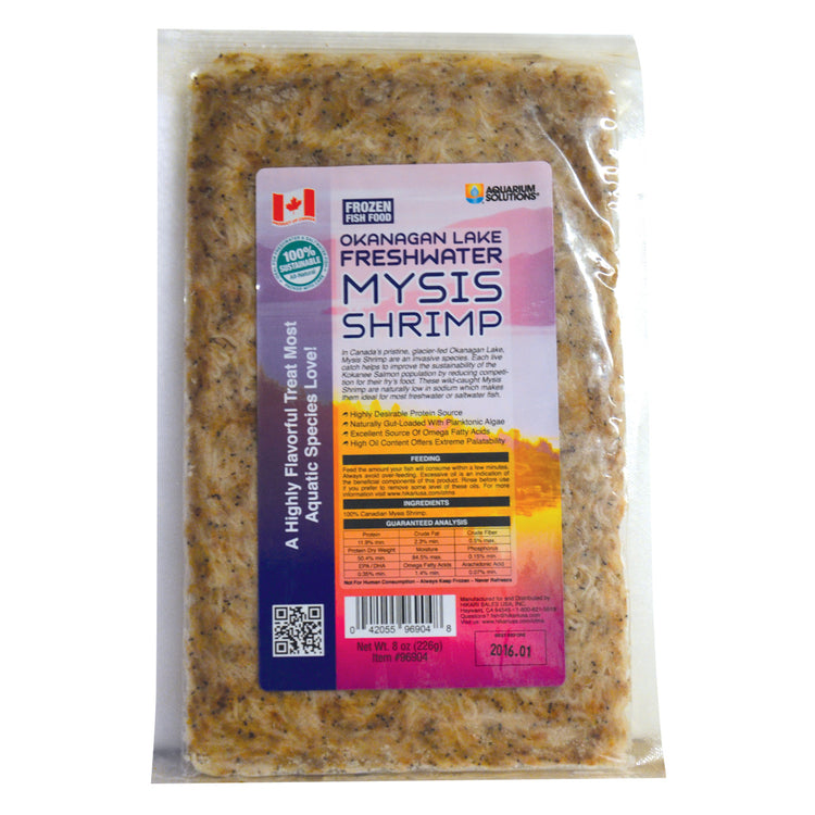 Congeler (Okanagan Lake Freshwater Mysis Shrimp) - Paquet Plat - 16 oz