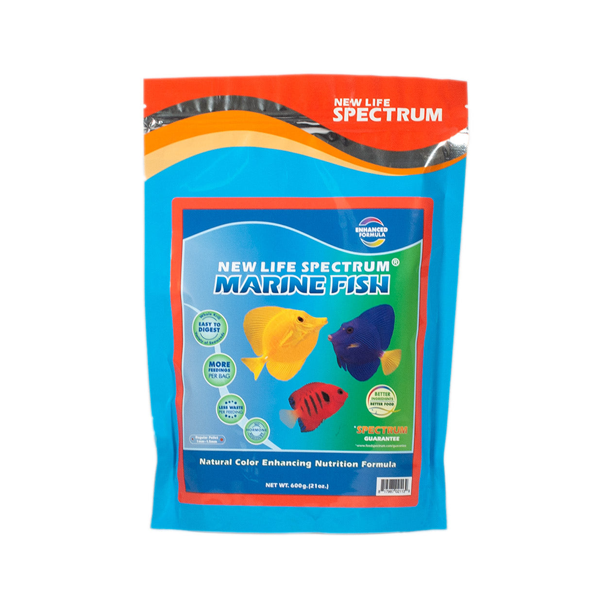 New Life Spectrum Naturox Marine Fish - 1 - 1.5 mm Sinking Pellets - 600 g