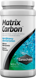 Seachem MatrixCarbon 250 ml — Charbon actif sphérique macroporeux pour aquarium