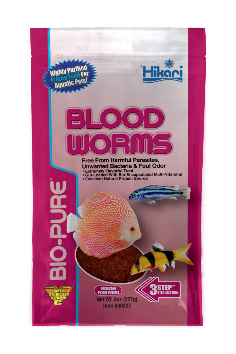 Emballage Hikari Bio-Pure vers de sang congelés, paquet plat 8 oz (227 g)