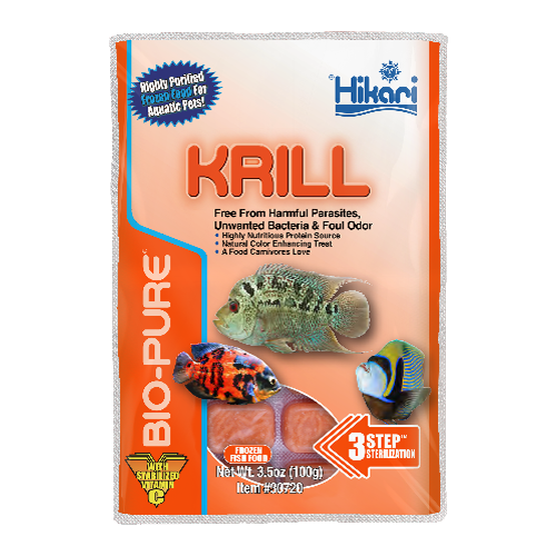 Emballage Hikari Bio-Pure krill congelé, cubes 3,5 oz (100 g), 32 cubes