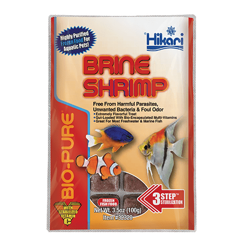 Emballage Hikari Bio-Pure crevettes artémia congelées, 32 cubes, 3,5 oz (100 g)