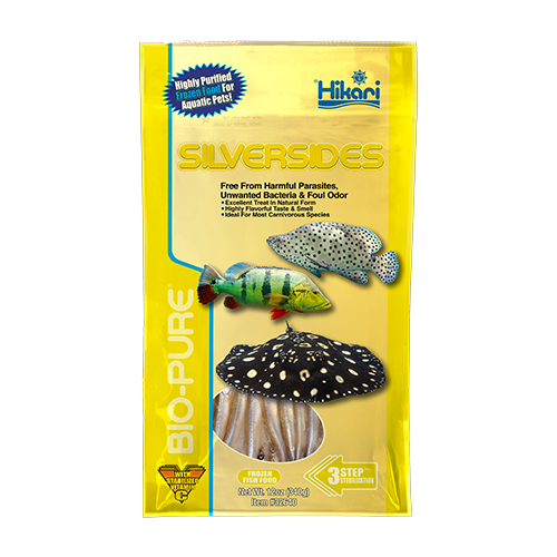 Emballage Hikari Bio-Pure silversides congelés, paquet plat 12 oz (340 g), poissons entiers