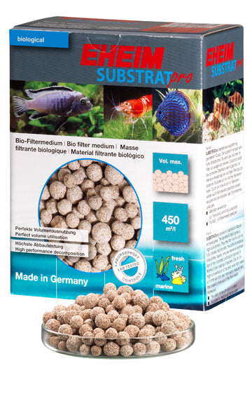 Boîte Eheim Substrat Pro 1 L média biologique billes frittées fabriqué en Allemagne