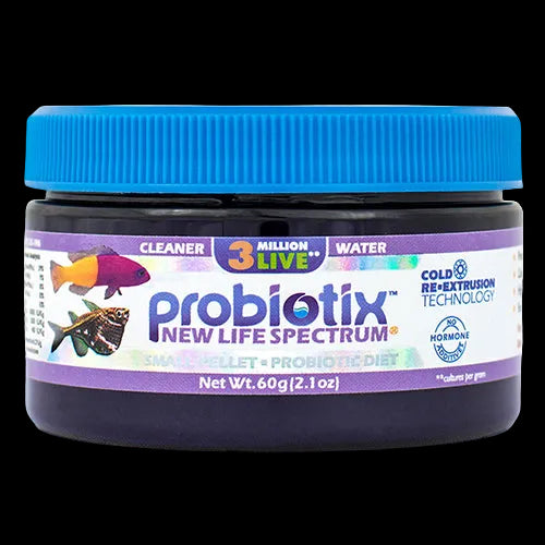 New Life Spectrum Probiotix Small 60 g jar of 0.5-0.75 mm probiotic pellets