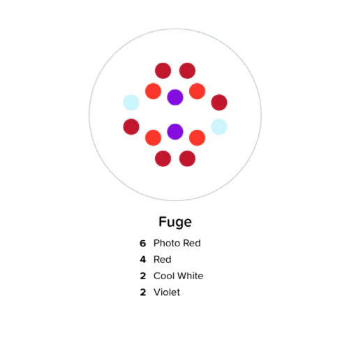 Diagramme spectre LED AquaIllumination Prime Fuge 16HD Photo Red Cool White UV refugium