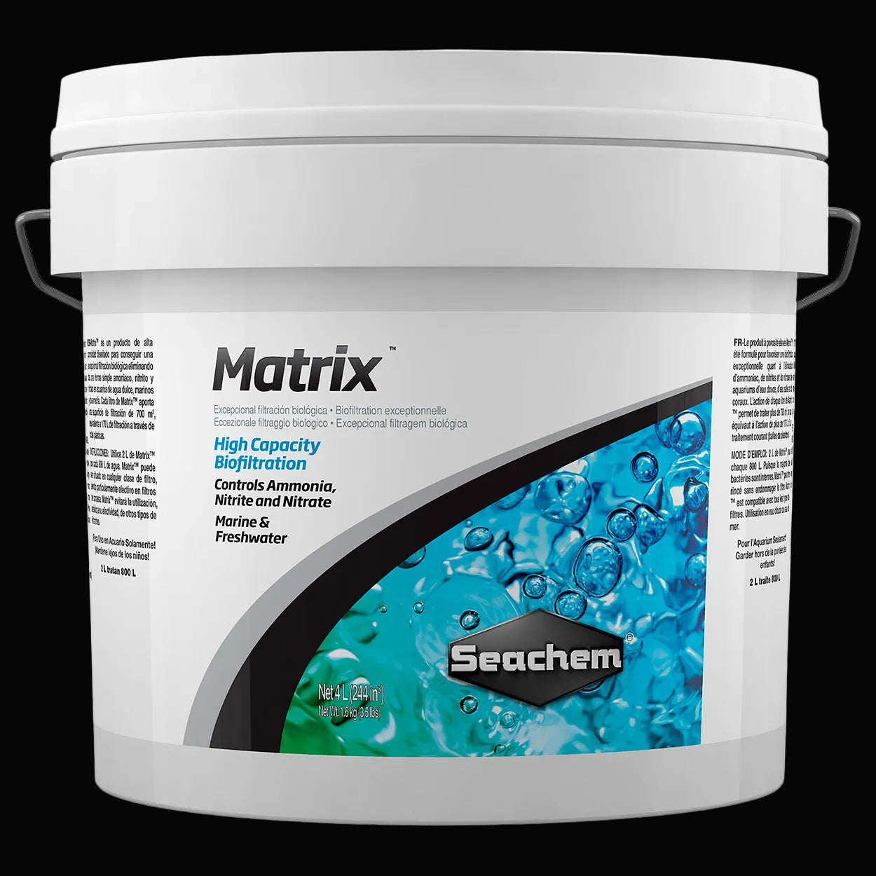 Seachem Matrix 4 L biomédia filtration biologique aquarium récifal grand format