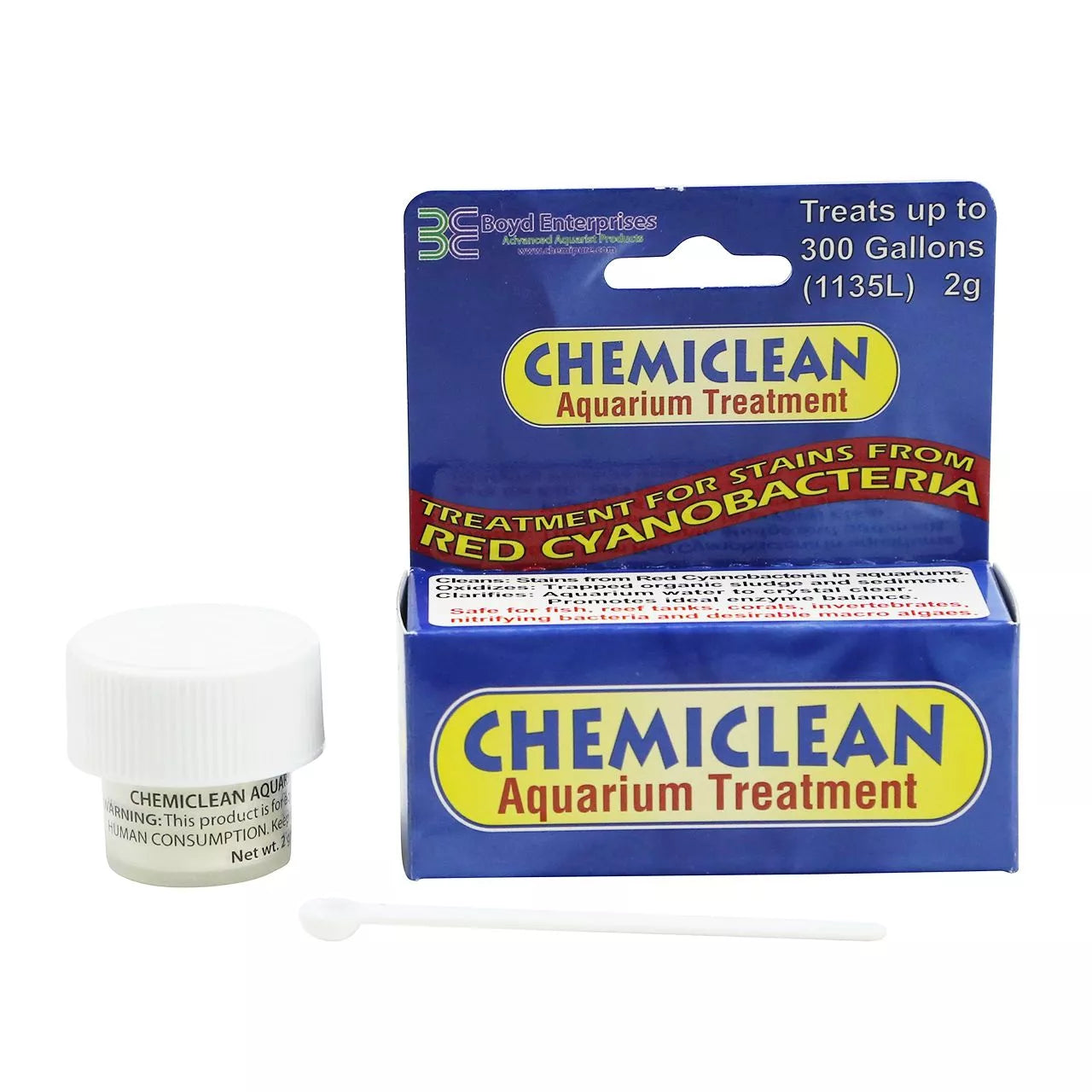 Boyd Chemi-Clean Aquarium Traitement - 2 g – Élimine les Cyanobactéries sans Risque