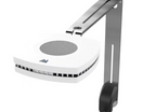 AquaIllumination Prime Tank Mount noir monté avec AI Prime blanc ball joint inclinable