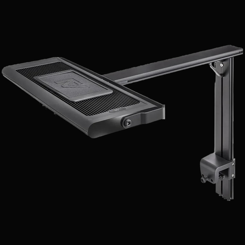 AquaIllumination Hydra Edge HD montée sur HMS Single Arm Kit vue complète installation