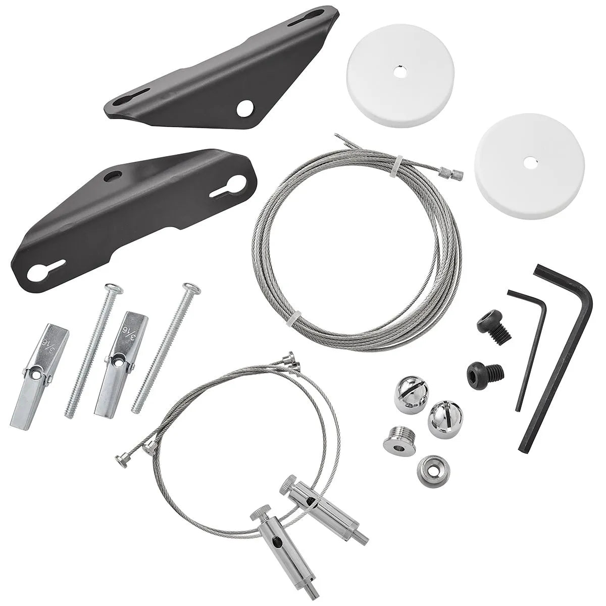 AquaIllumination Hydra Edge Hanging Kit contenu pièces câbles quincaillerie fixation plafond