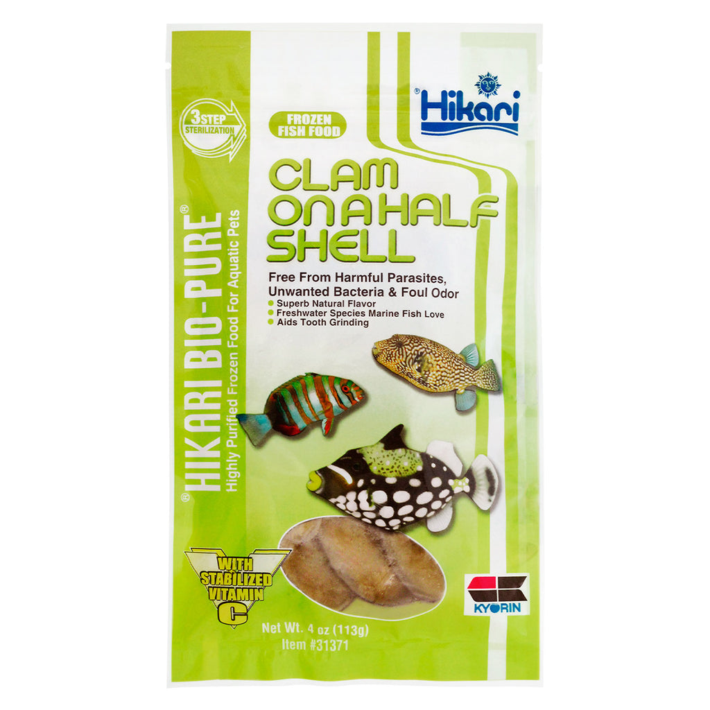 Emballage Hikari Bio-Pure palourde congelée sur demi-coquille, paquet plat 4 oz
