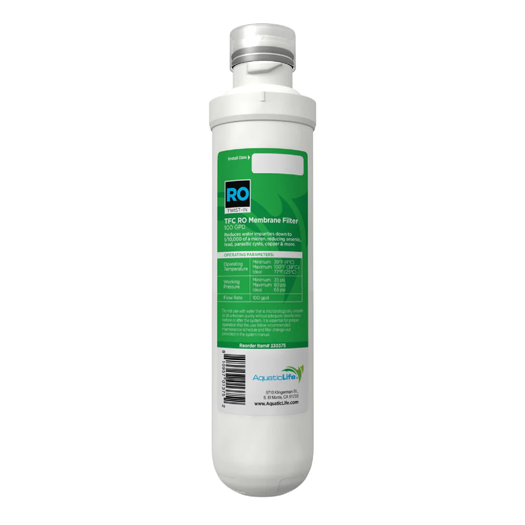 AquaticLife Twist-In 100 GPD 4-Stage Reverse Osmosis/Deionization System – Système d’Osmose Inverse à 4 Étapes