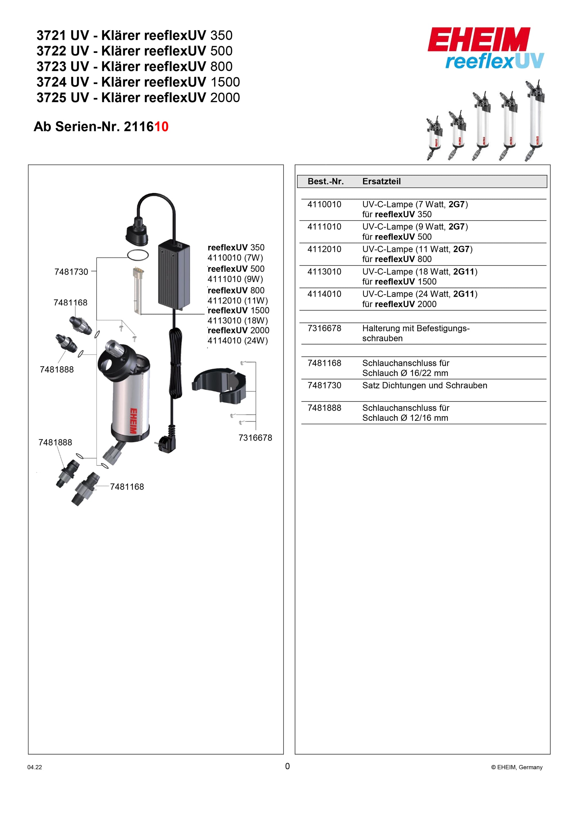 EHEIM reeflexUV 350 stérilisateurs UV