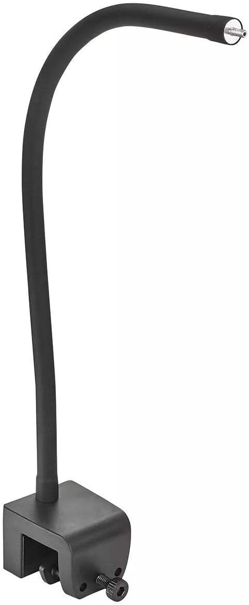 AquaIllumination Prime Flex Arm 18 po bras flexible silicone noir gooseneck vue seul