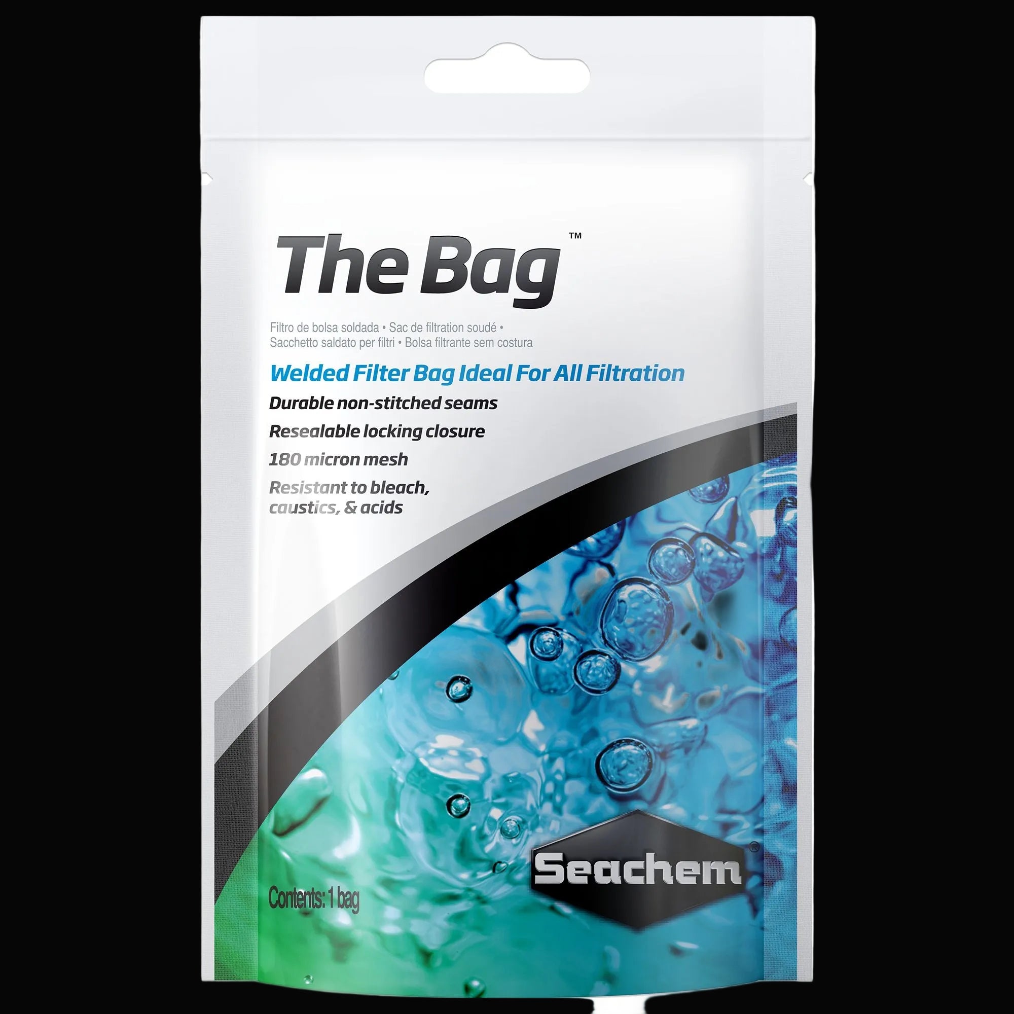 Seachem The Bag sac filtrant coutures soudées 180 microns aquarium récifal