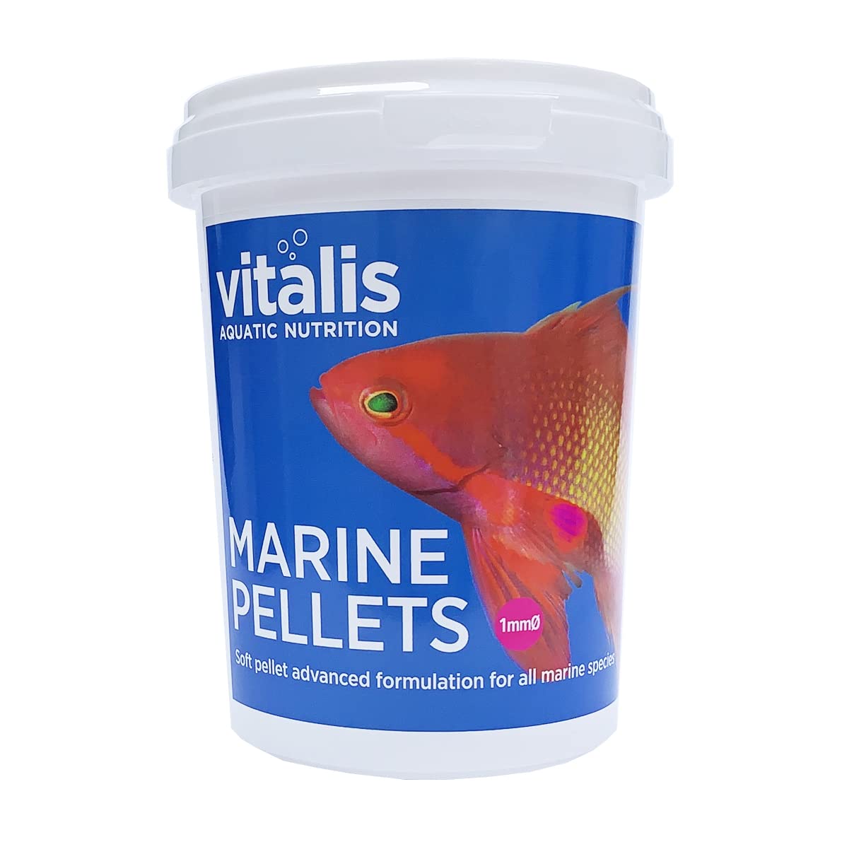 Pot Vitalis Marine Pellets 1 mm 260 g granules marines molles farine de poisson entier tous poissons marins