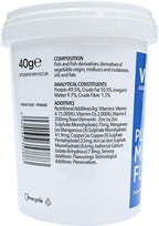 Endos du pot Vitalis Platinum Marine Flakes 40 g avec la liste d'ingrédients
