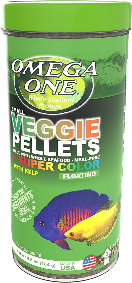 Omega One Super Color Veggie Small Floating Pellets 6.5oz/184g