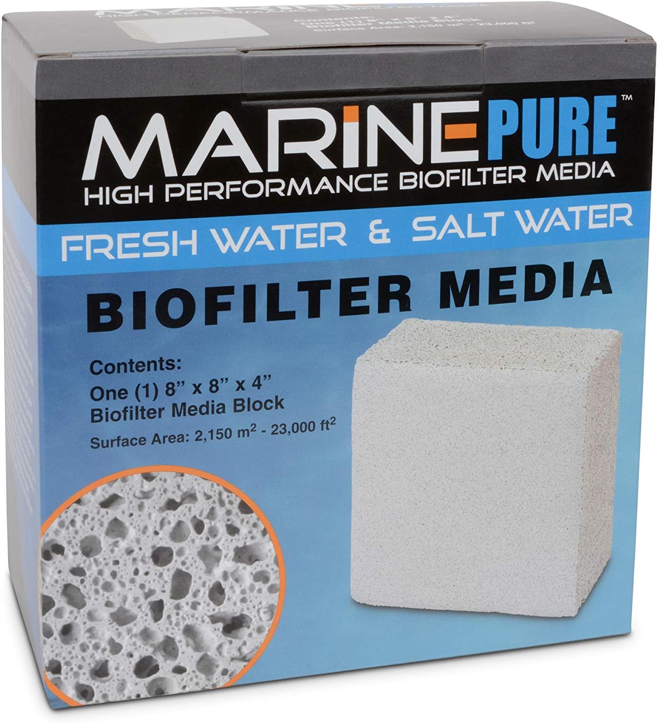 CerMedia MarinePure BioFilter Media Block 8"x8"x4"