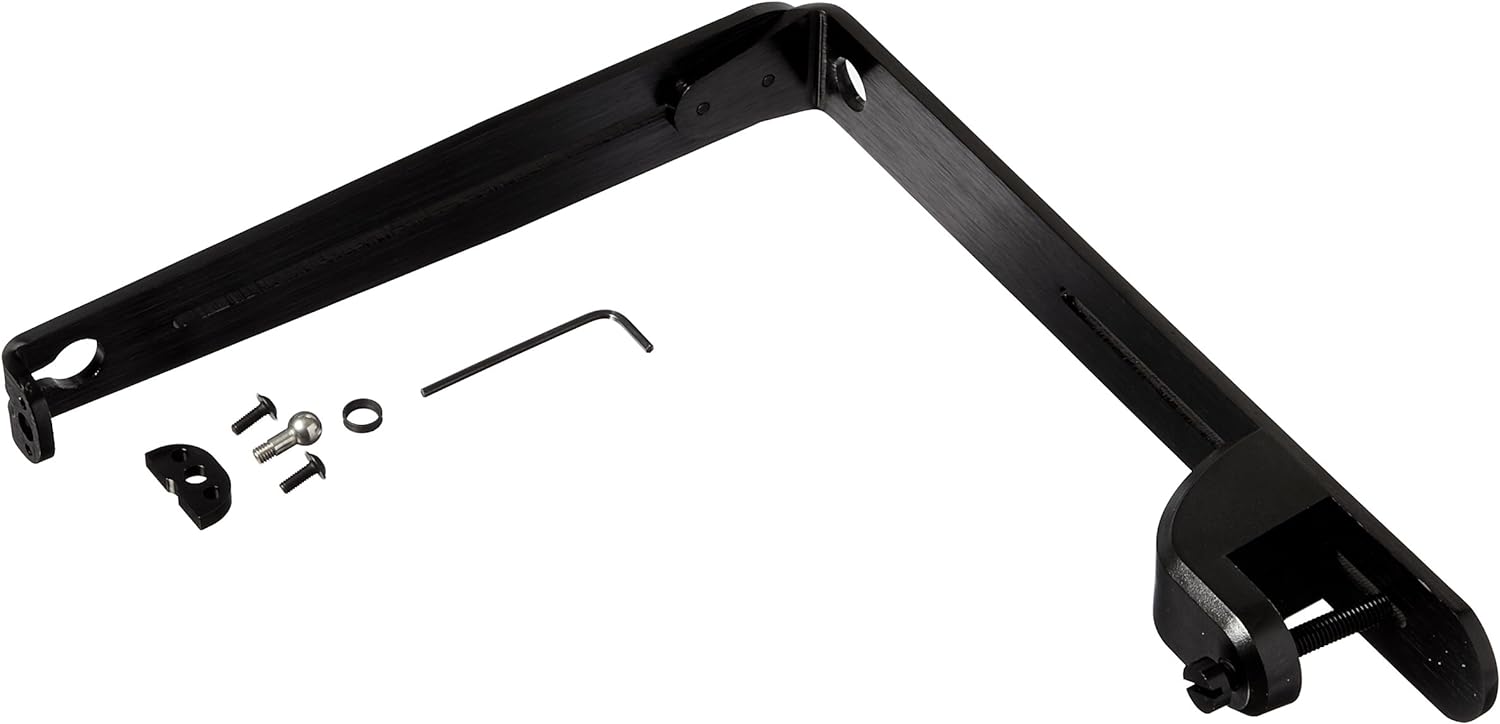 AquaIllumination Prime Tank Mount noir bras deux pièces plié vue latérale aluminium