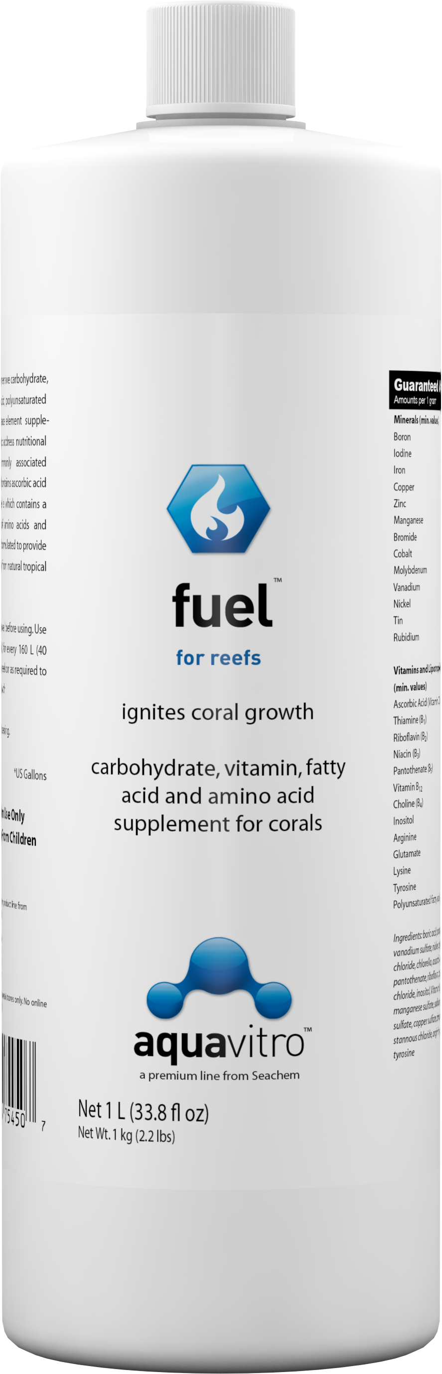 Aquavitro Fuel 1 L — Supplément coraux acides aminés et vitamines base chlorella