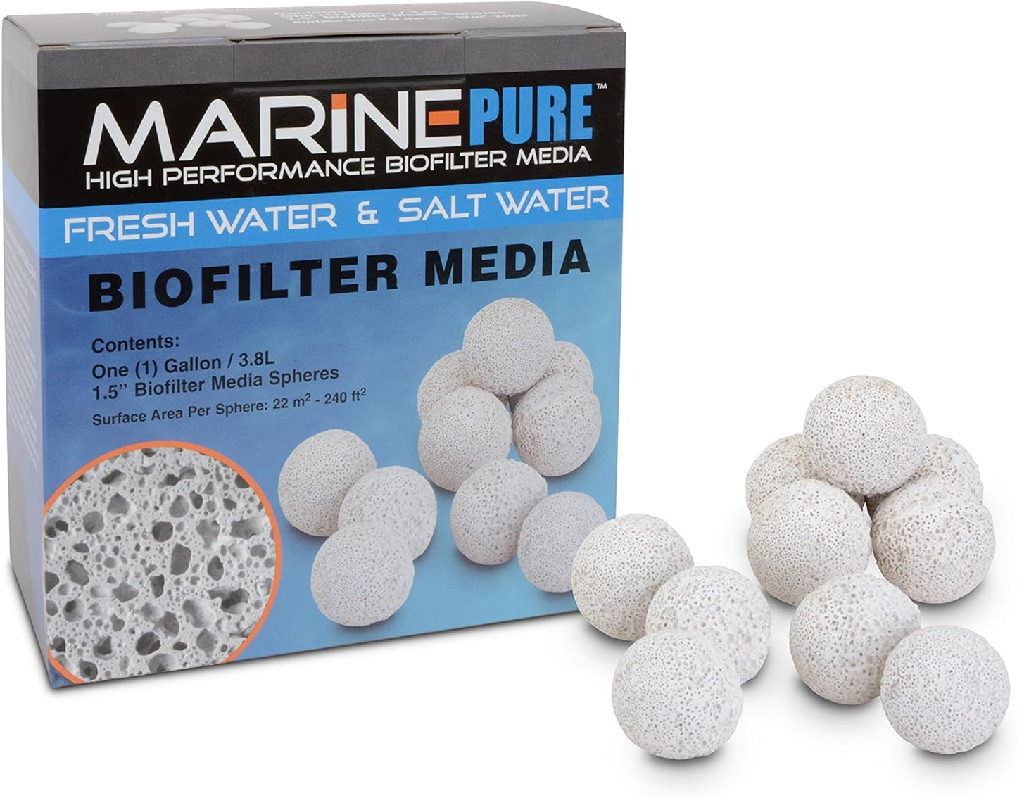 CerMedia MarinePure BioFilter Media Spheres 1.5" - 2 Quart