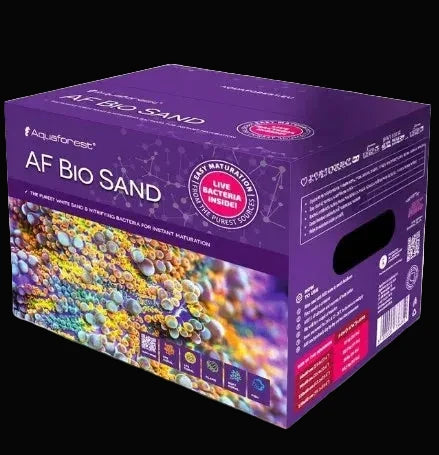 Aquaforest AF Bio Sand boîte 10 kg, sable blanc et bactéries nitrifiantes vivantes, 0,5-1,5 mm et 1-2 mm