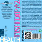 FISH DIP 2 Health 8 oz - Bouteille de neutralisant Akua Design pour traitement antiparasitaire poissons
