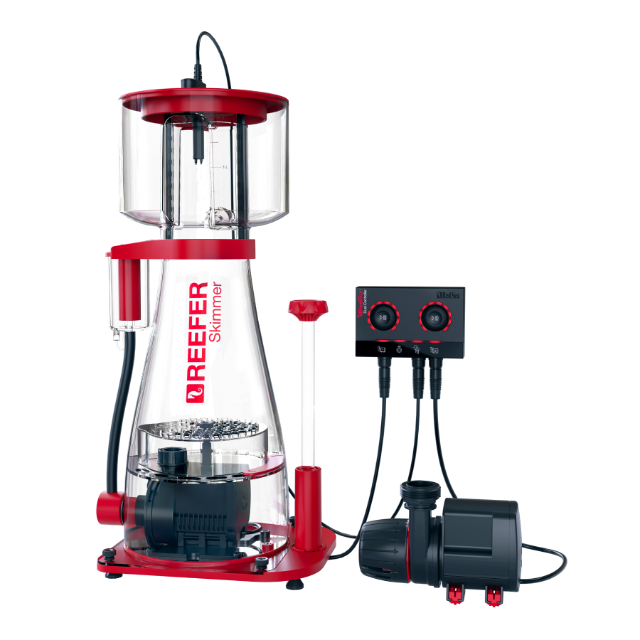 Red Sea RSK 600 DC pompe Sicce PSK DC-1200 vue complète avec contrôleur et pompe reefrun