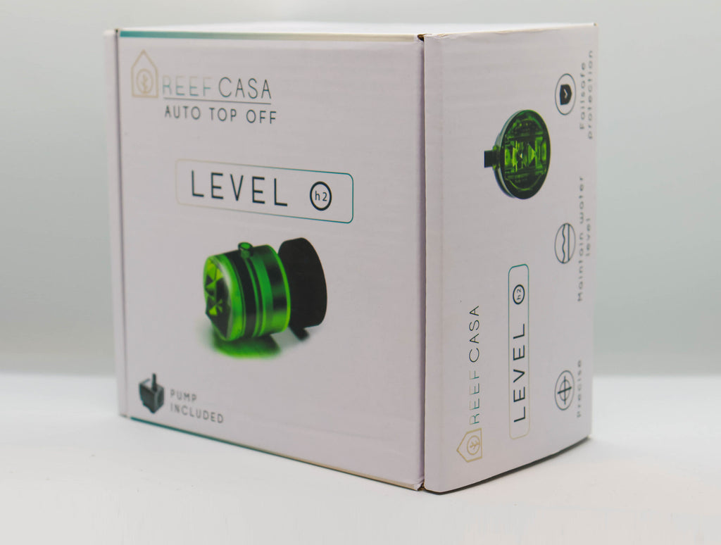 Boîte du Level-O Reef Casa — auto top off pour aquarium nano récifal et tout-en-un