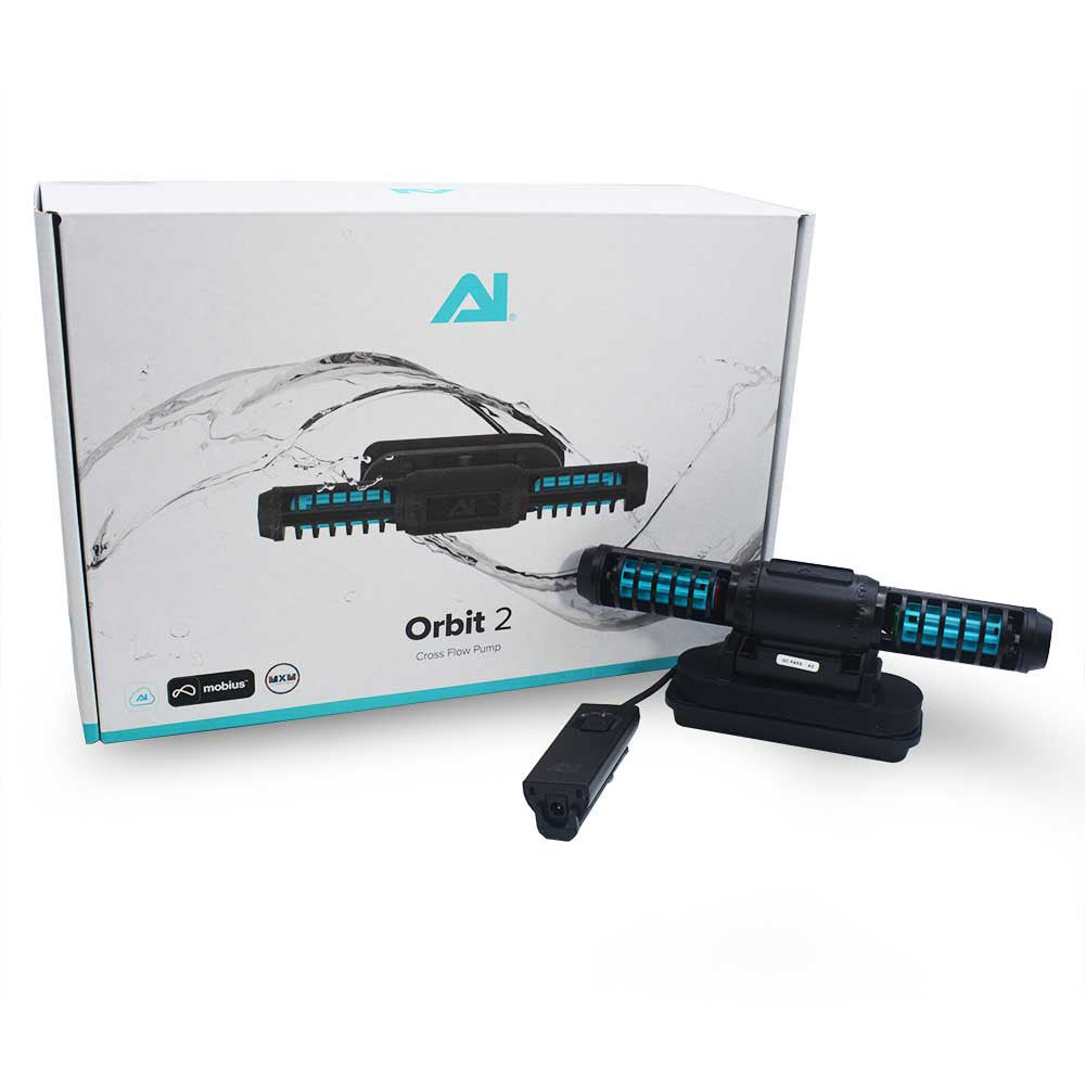 Pompe cross-flow AquaIllumination Orbit 2 vue emballage et produit  aquarium récifal
