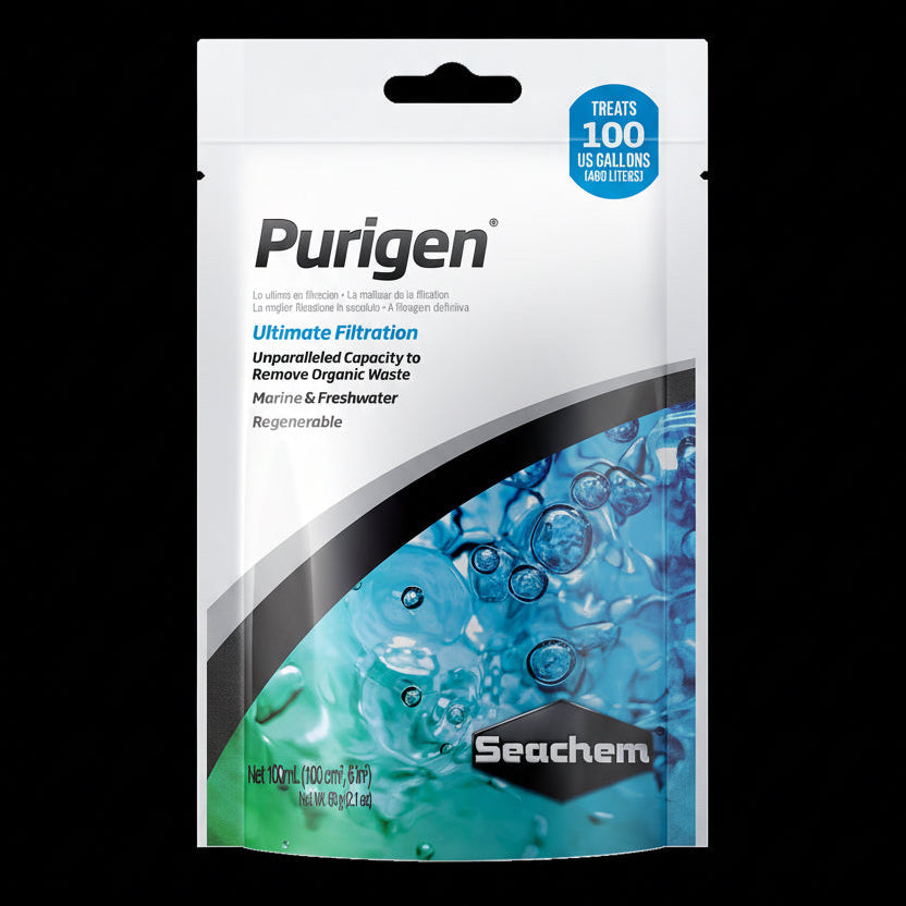 Seachem Purigen 100 ml en sachet — résine organique régénérable pour aquarium récifal