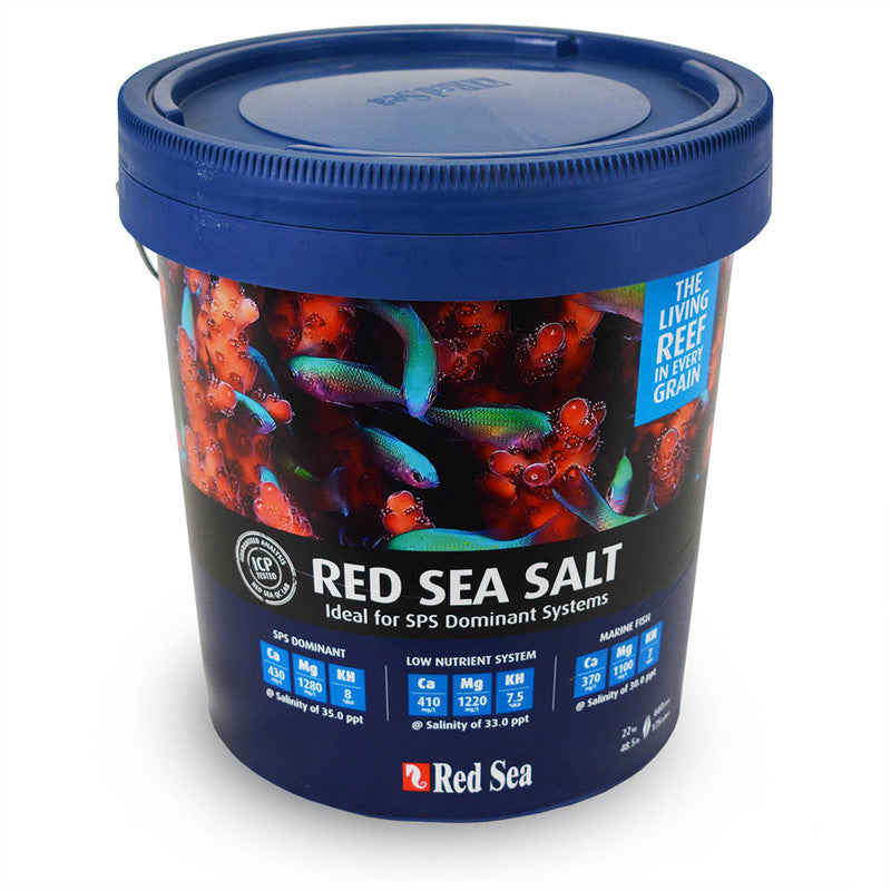 Chaudière bleue Red Sea Salt 175 gal, sel récifal 22 kg pour 660 L d'eau de mer