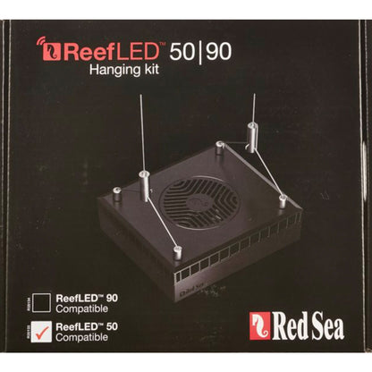 Red Sea ReefLED 50 securely suspended with the Red Sea Suspension Kit.