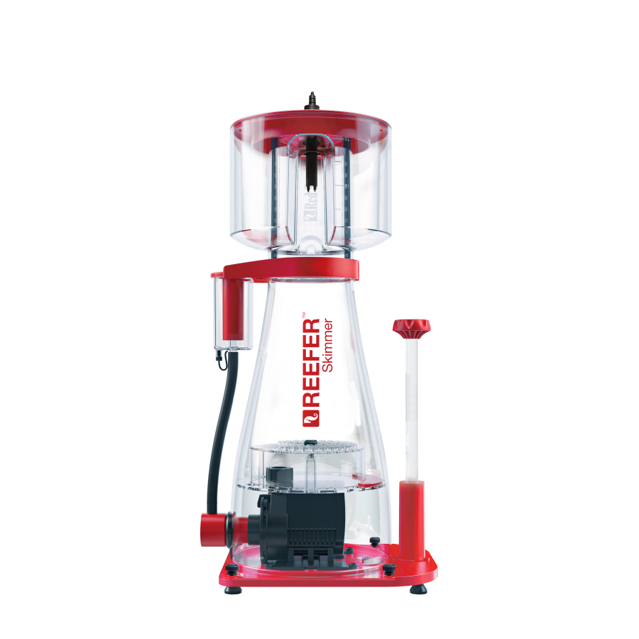Red Sea RSK 600 DC REEFER Skimmer écumeur complet pompe DC Self-Leveling vue de face fond noir