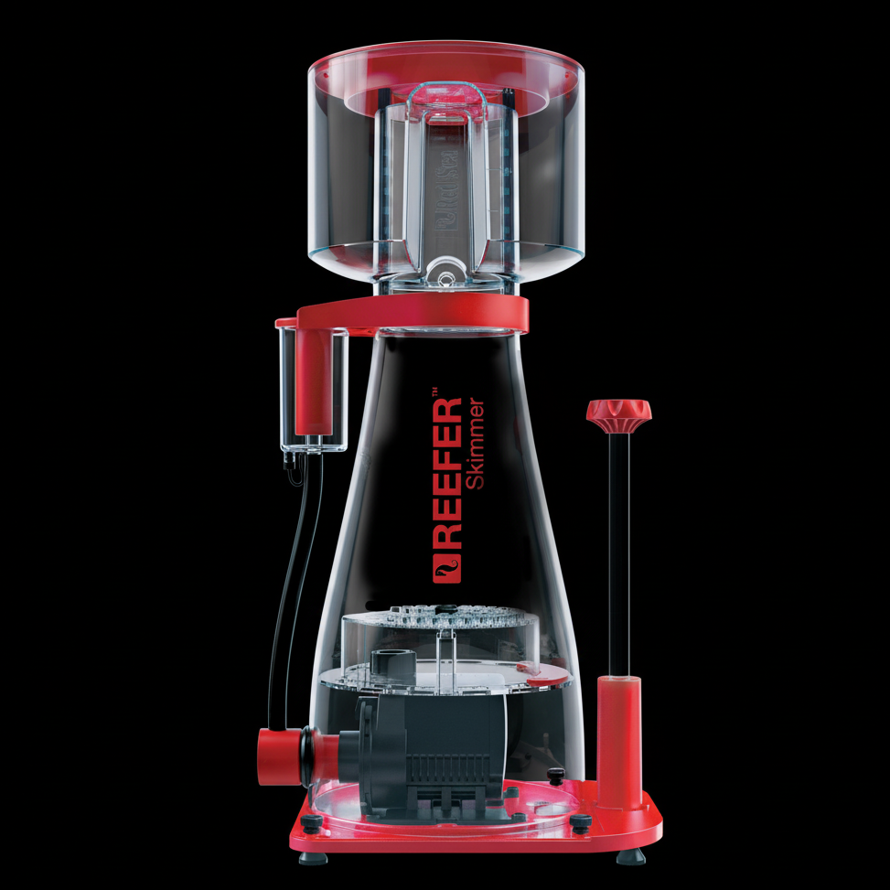 Red Sea RSK 900 REEFER Skimmer écumeur protéines vue complète pompe Sicce PSK-1200 fond noir