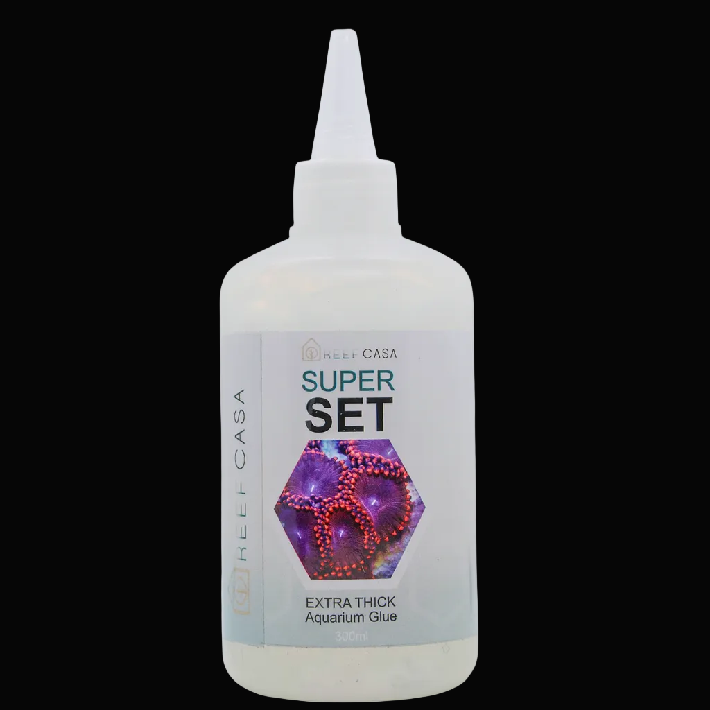 Super Set 300 ml Reef Casa — bouteille format jumbo de colle à coraux en gel pour bouturage