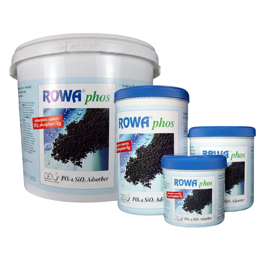 RowaPhos range 5 kg bucket and three tubs ferric hydroxide phosphate remover D-D