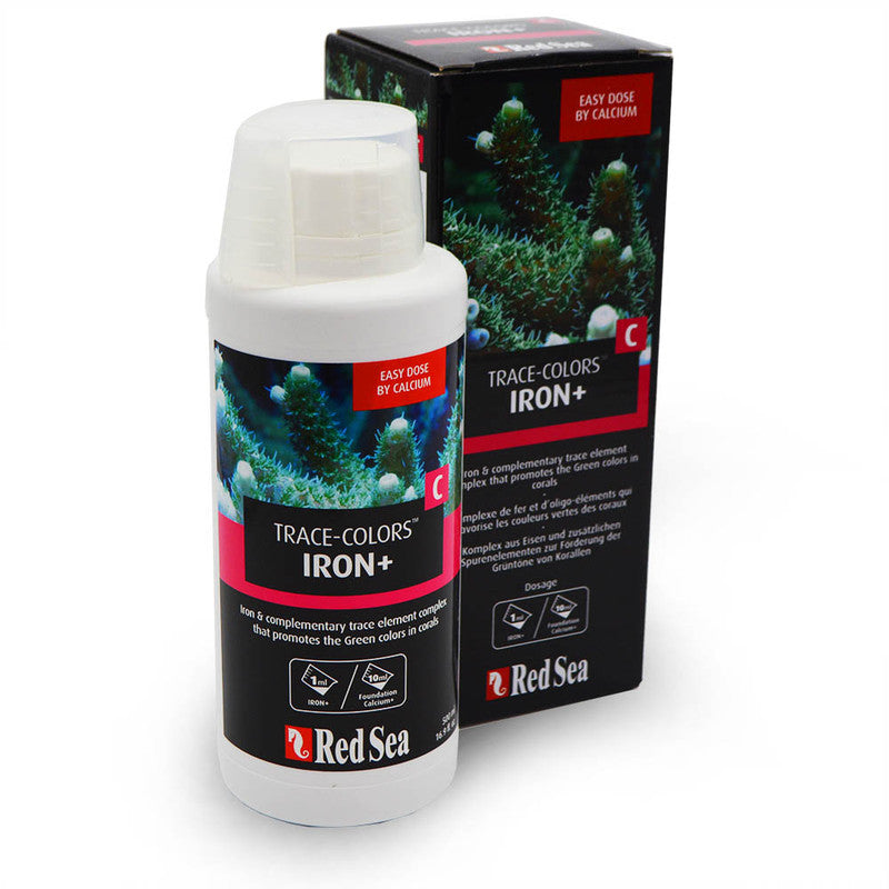 Red Sea Trace Colors Iron+ (Coral Colors C) 500ml – Optimisation de la Pigmentation Verte et Jaune des Coraux