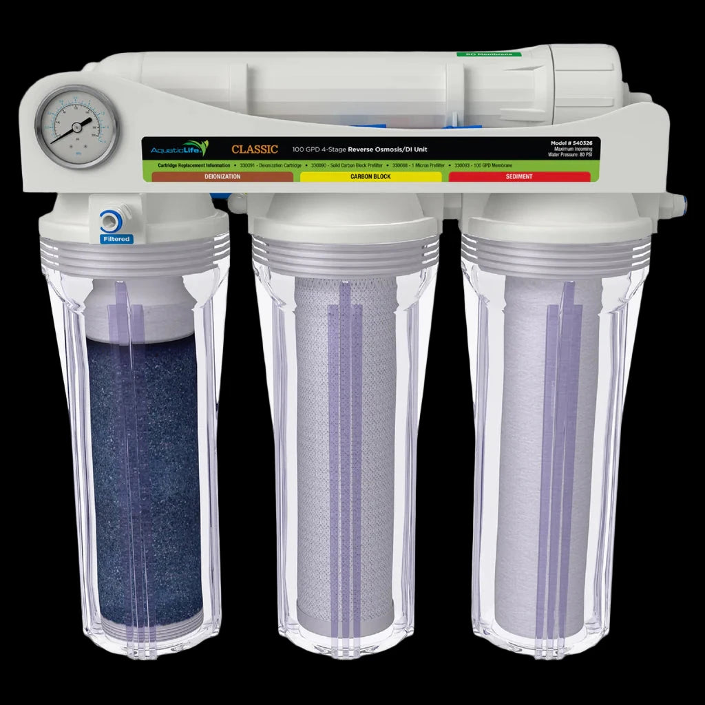 AquaticLife Classic 100 GPD, 4-Stage RO Unit – Système d’Osmose Inverse à 4 Étapes de 100 GPD