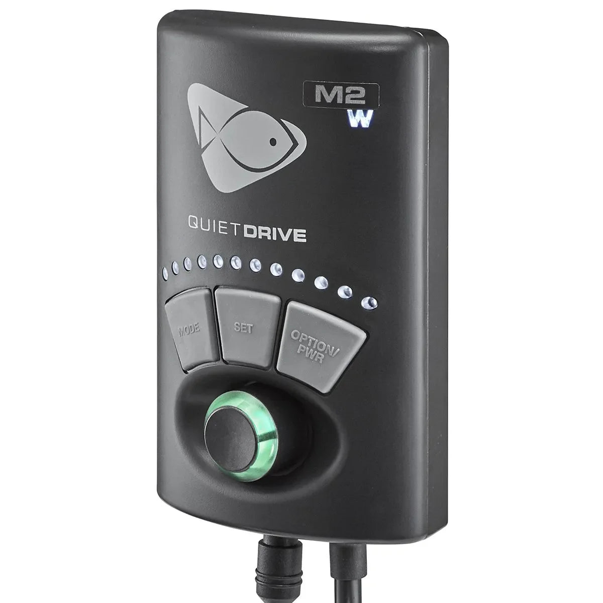 EcoTech Marine Vectra M2 pump controller, front view with buttons and illuminated dial