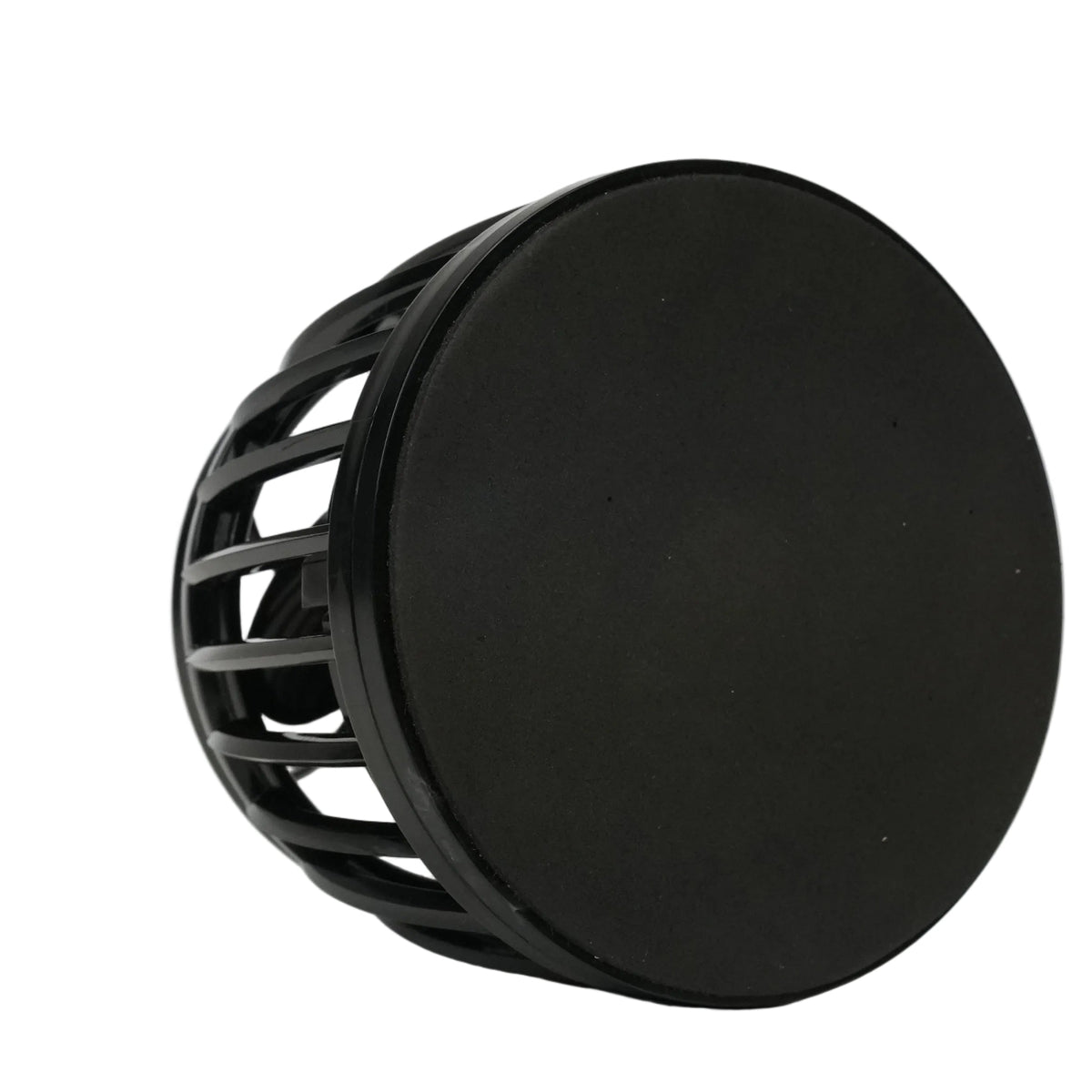 EcoTech Marine VorTech MP40 wet side assembly, rear view of the flat glass-side face and cage