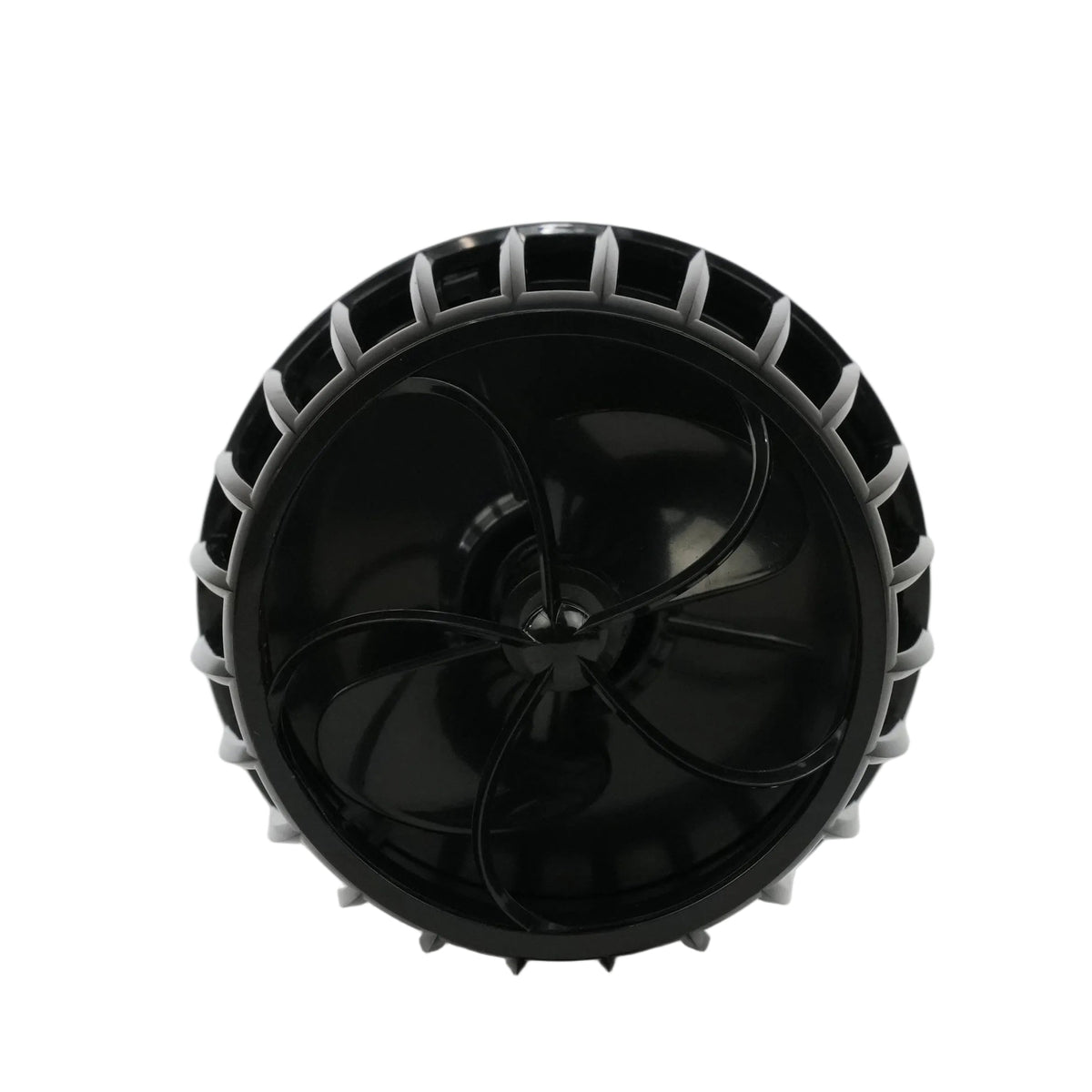 EcoTech Marine VorTech MP40 wet side assembly, front view showing the propeller inside the black cage
