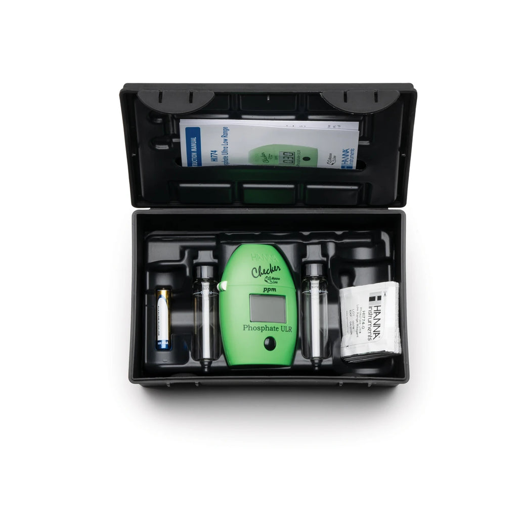 Hanna Checker HC HI774 phosphate ULR — complete kit in its hard case